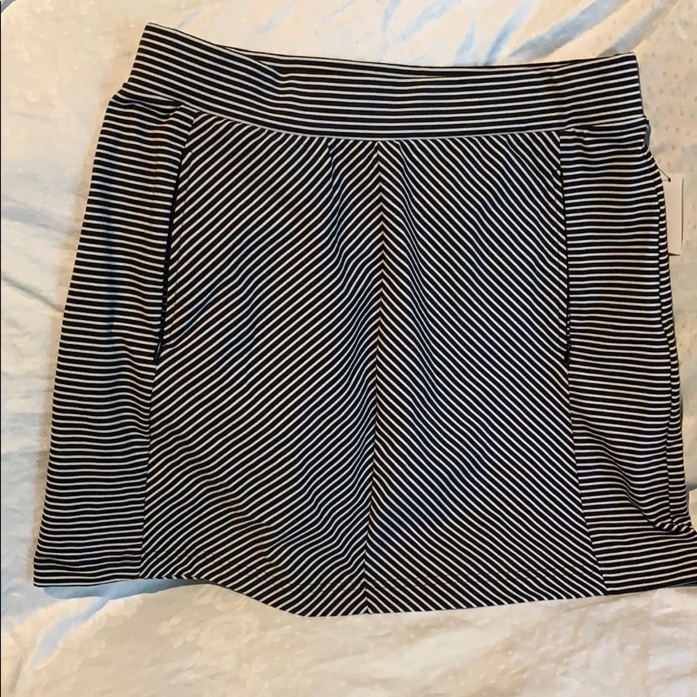 Talbots Skort black and white stripe